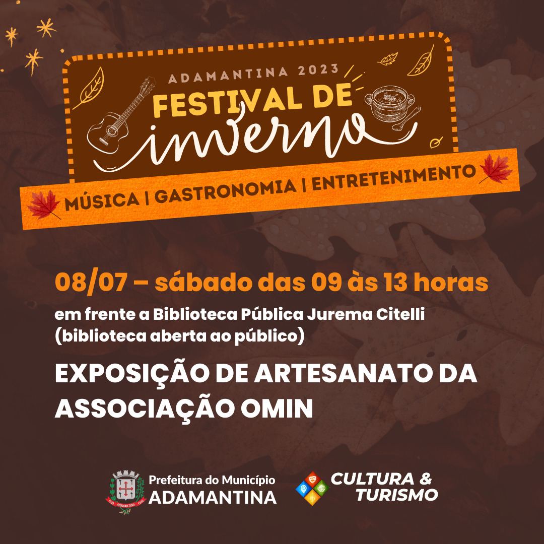 Agenda cultural tem início com Exposição de Artesanato da Associação OMIN