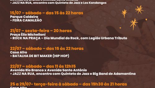 Secretaria de Cultura e Turismo de Adamantina divulga agenda cultural