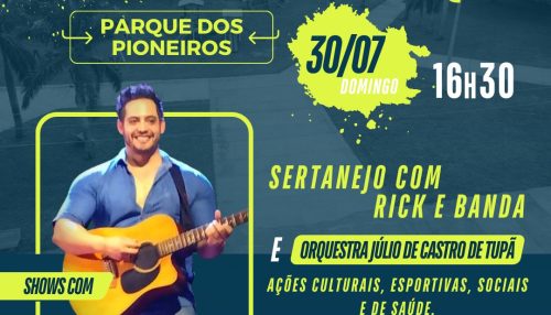 Domingo no Parque encerra a agenda cultural de julho em Adamantina