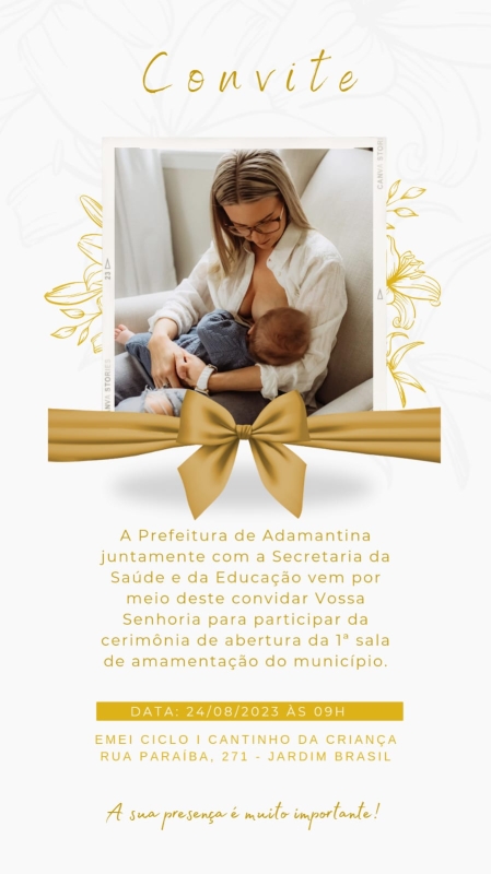 Prefeitura de Adamantina promoverá abertura da primeira sala de amamentação do município