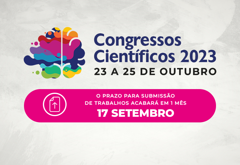 Congressos Científicos 2023 têm um mês para fim do prazo das inscrições