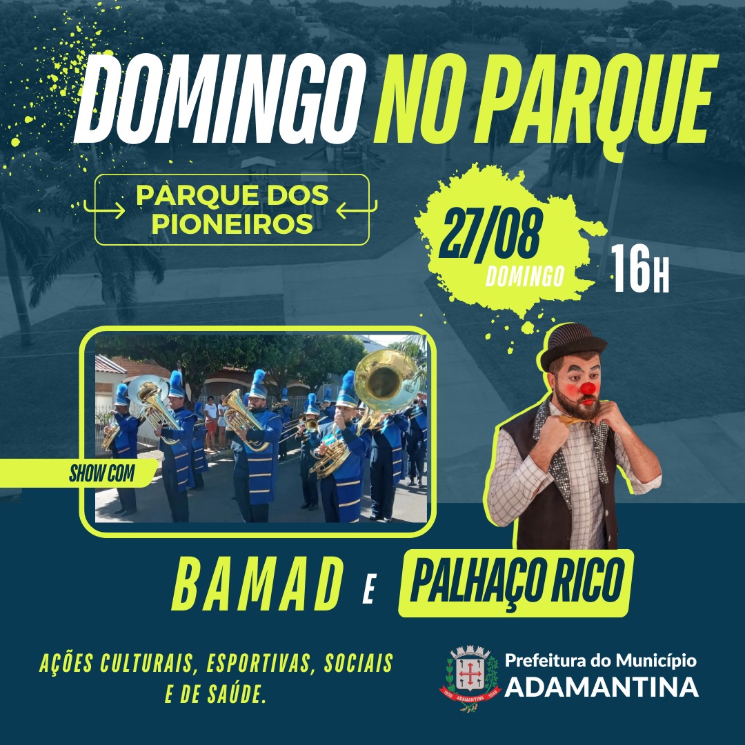 Domingo no Parque encerra atividades culturais do mês de agosto