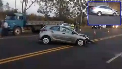 Motorista tenta cruzar rodovia e causa grave acidente, em Iacri