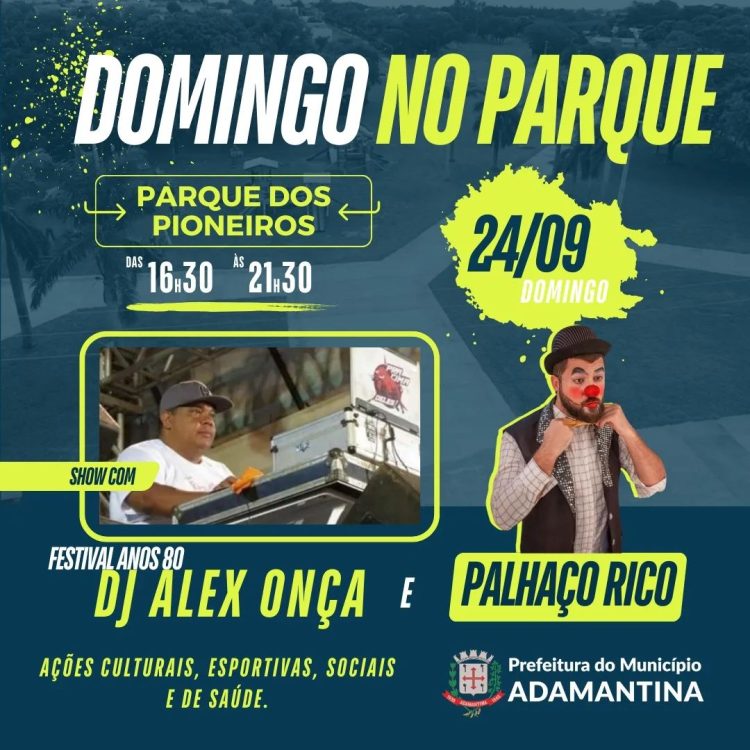 Domingo no Parque retorna com diversidade de atrações