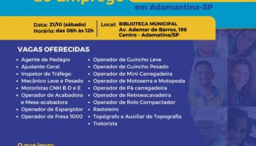 Eixo SP faz Feirão de Emprego em Adamantina