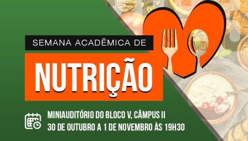 Nutrição promove Semana Acadêmica a partir do dia 30