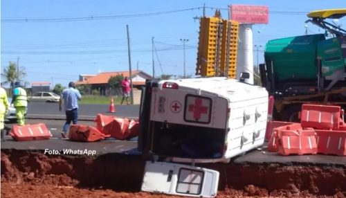 Ambulância de Adamantina que voltava de Marília se envolve em acidente na SP-294