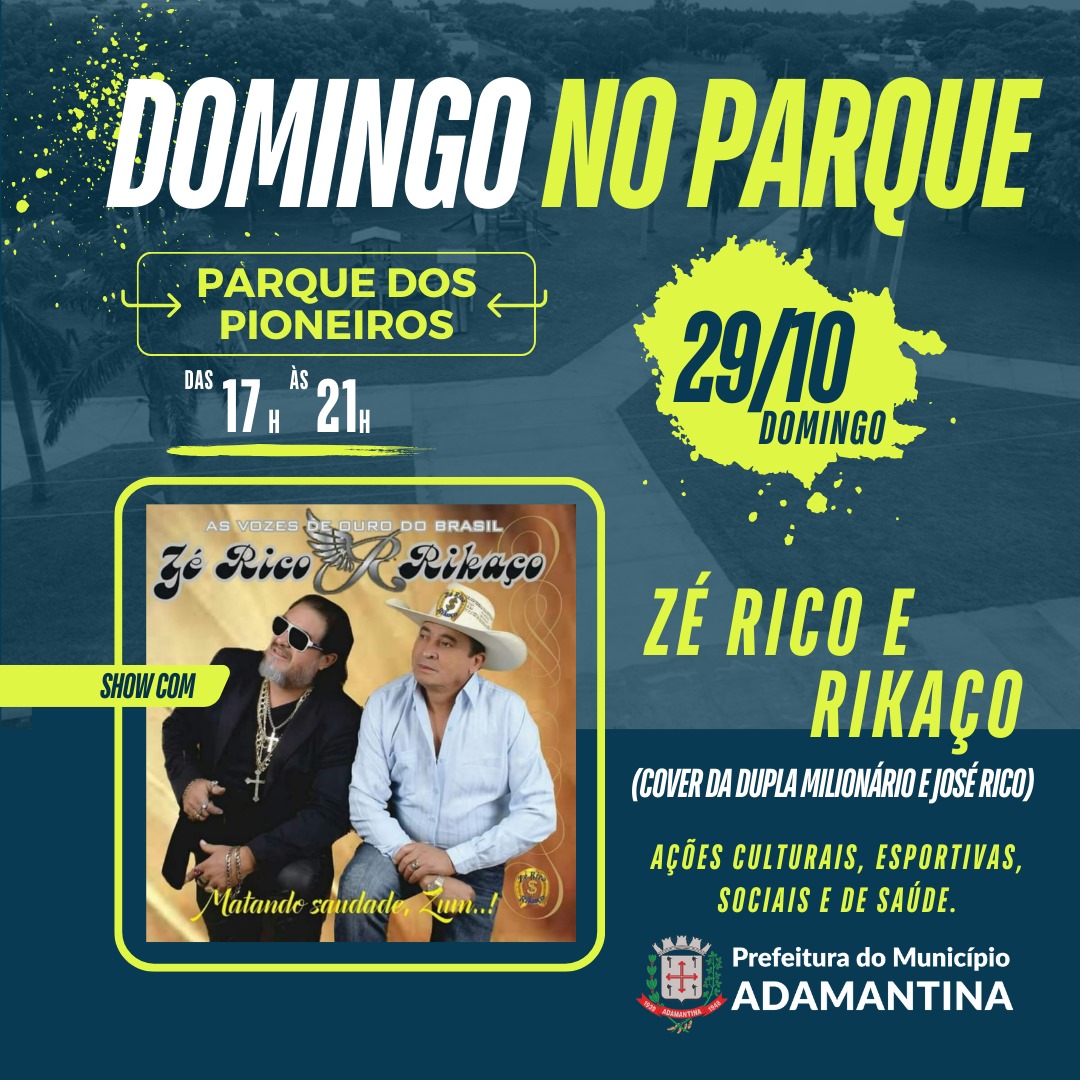 Domingo no Parque encerra a programação cultural de outubro
