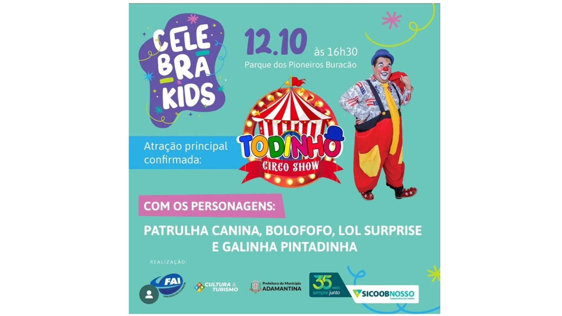 Celebra Kids comemora Dia das Crianças em Adamantina