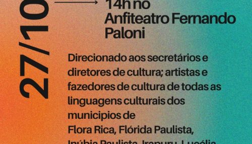 I Conferência Intermunicipal de Cultura acontecerá em Adamantina nesta sexta-feira (27)