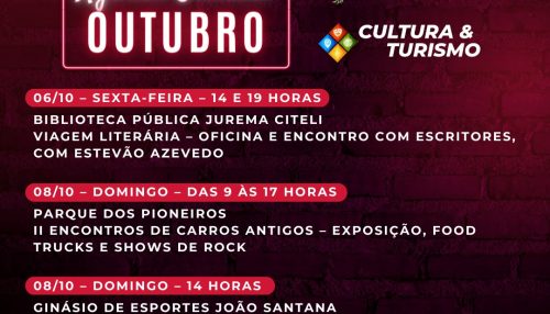 Confira as atividades do final de semana em Adamantina