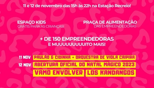 3ª edição da Feira da Mulher Empreendedora terá praça de alimentação formada por empreendedoras e entidades