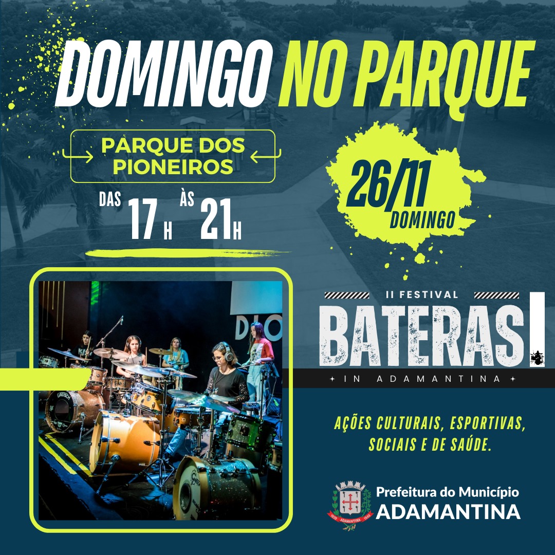Domingo no Parque terá o II Bateras in Adamantina