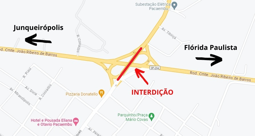 Viaduto em Pacaembu será interditado para obras