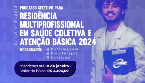 Centro Universitário abre inscrições de processo seletivo para Residência Multiprofissional em Saúde Coletiva e Atenção Básica