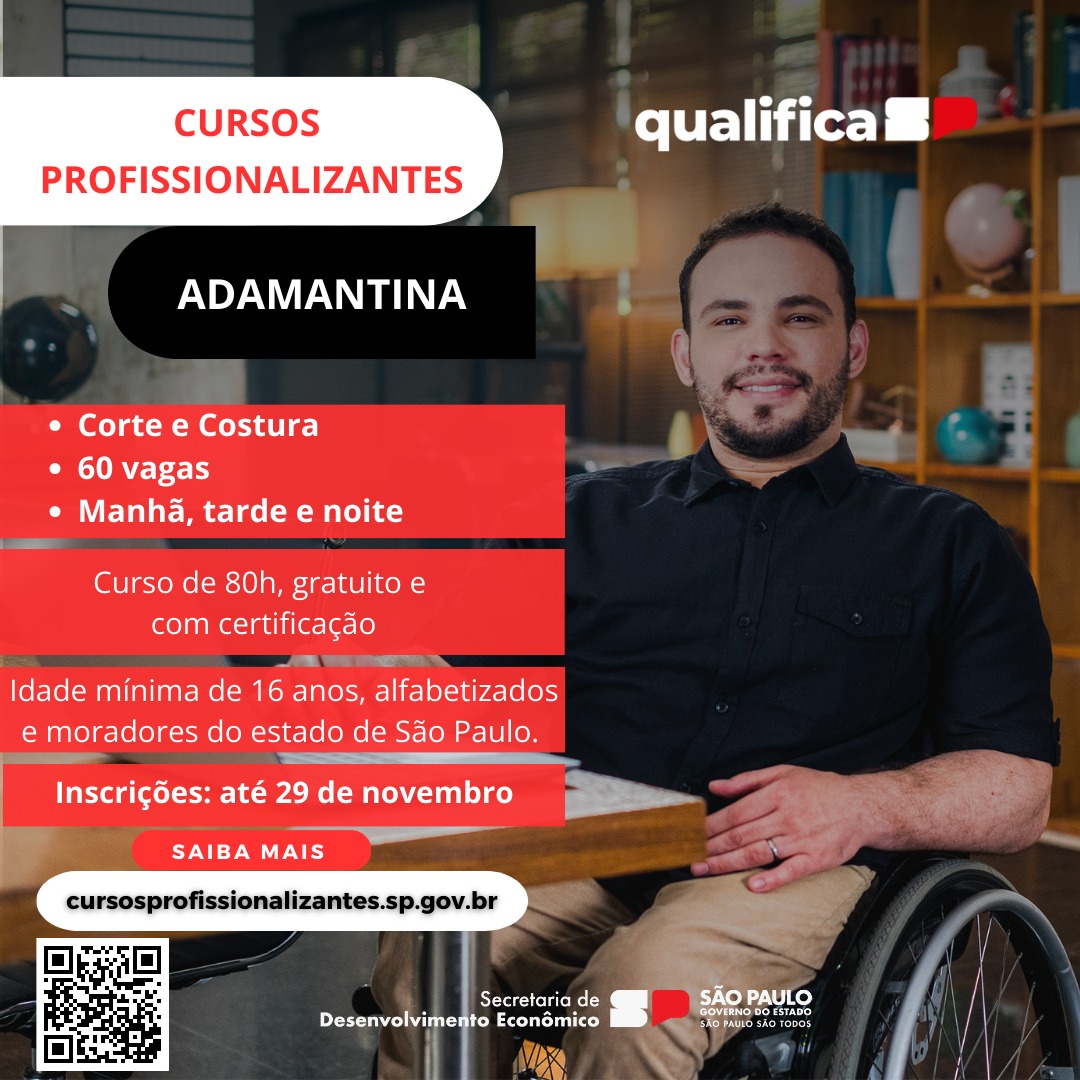 Vagas para o curso de corte e costura estão abertas em Adamantina