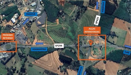 Obras no pavimento interditam alças de acesso e alteram trânsito na Rodovia Comandante João Ribeiro de Barros, em Parapuã