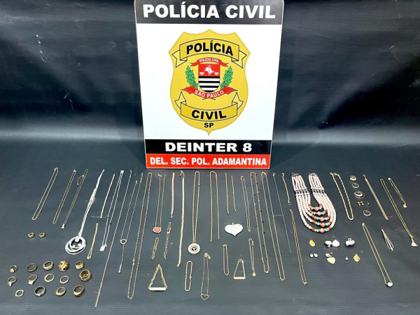 Polícia Civil esclarece furtos e recupera joias, semijoias e bijuterias em Adamantina