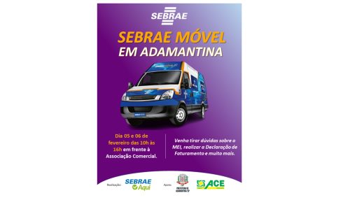 Adamantina receberá unidade do Sebrae Móvel na próxima semana