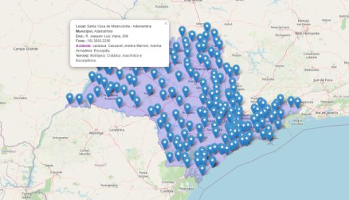 SP lança ferramenta para localizar pontos de atendimento a vítima de animal peçonhento