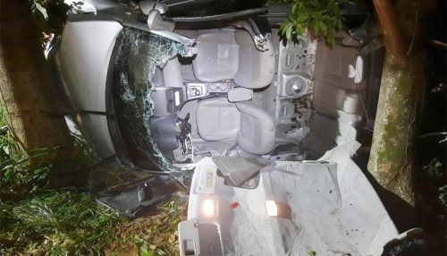 Três pessoas ficaram feridas em um capotamento na SP-294