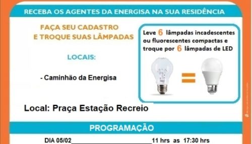 Adamantina recebe nesta semana unidade móvel da Energisa para troca de lâmpadas para famílias inscritas no programa Tarifa Social de Energia Elétrica