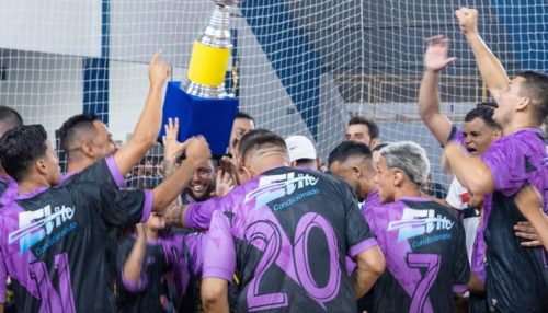 Com Rian em noite de gala, marcando cinco vezes, NM Instalações Elétricas/JD Comunicação Visual é o campeão do Futsal de Lucélia 2024