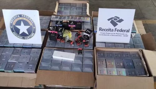Receita Federal apreende carga de cigarros eletrônicos avaliada em R$ 1 milhão