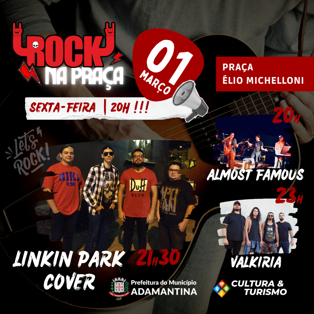Vem ai o 'Rock na Praça' - sexta-feira, 01 de março