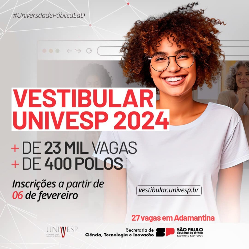 Vestibular 2024 da Univesp está com inscrições abertas