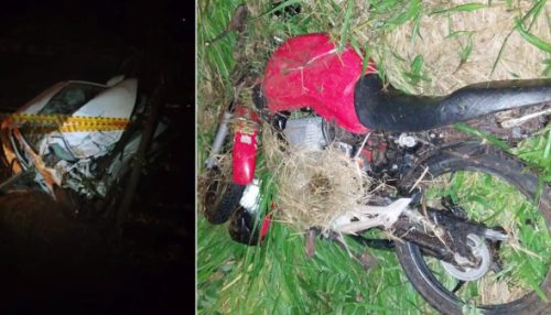 Carro colide na traseira de moto em Pauliceia: dois ocupantes da moto e condutora do carro morrem