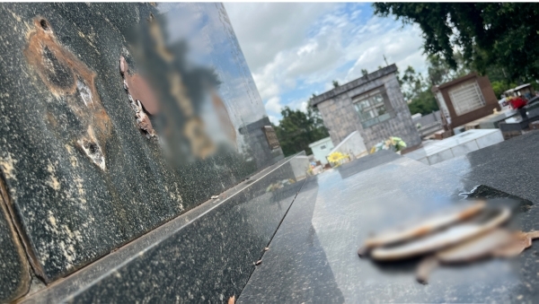 Familiares denunciam furtos e vandalismo no cemitério de Adamantina; polícia investiga