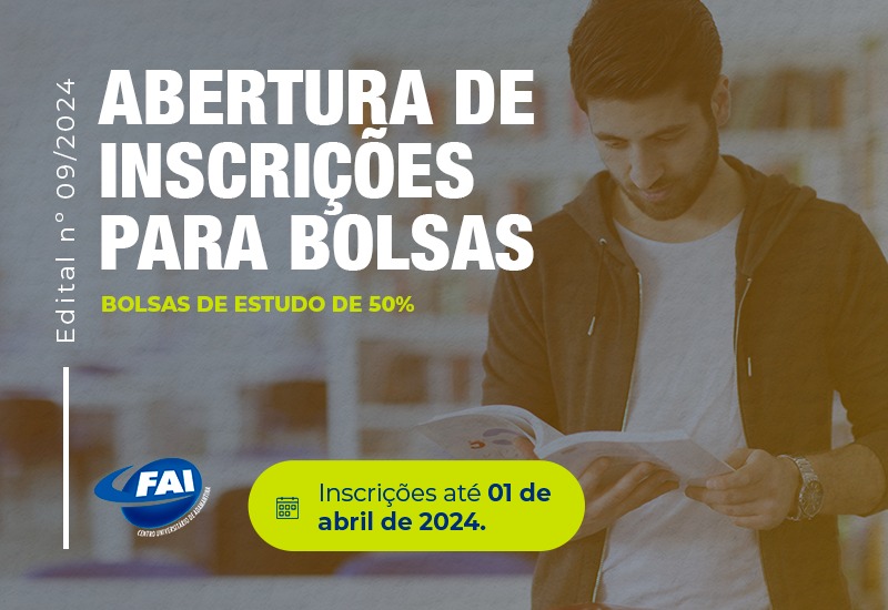 Centro Universitário abre inscrições para bolsas de 50% até o dia 1º de abril