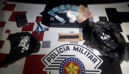 Em Lucélia homem é preso pela PM por tráfico de drogas e porte de munições de calibre restrito