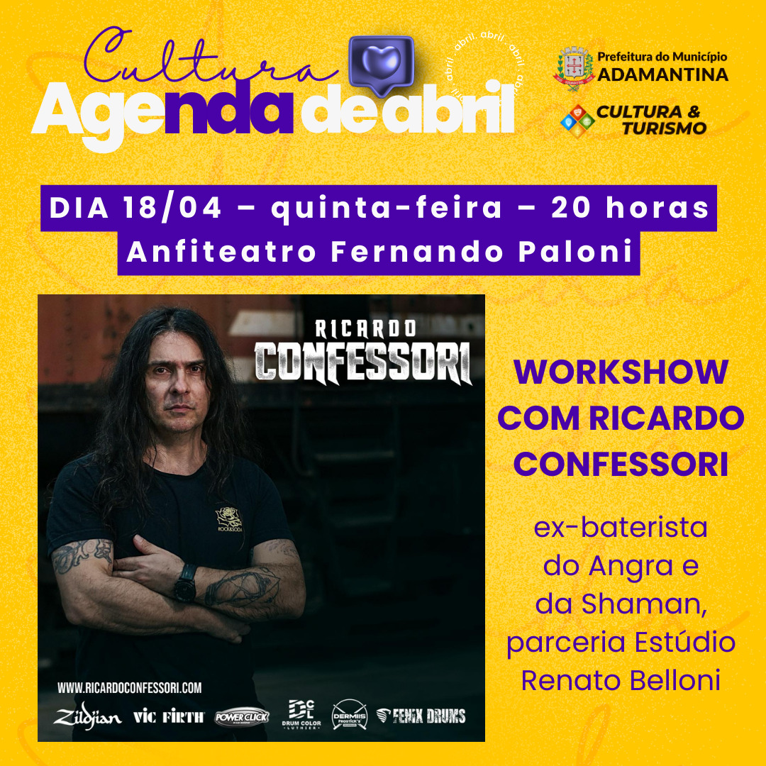 Adamantina recebe workshow com Ricardo Confessori