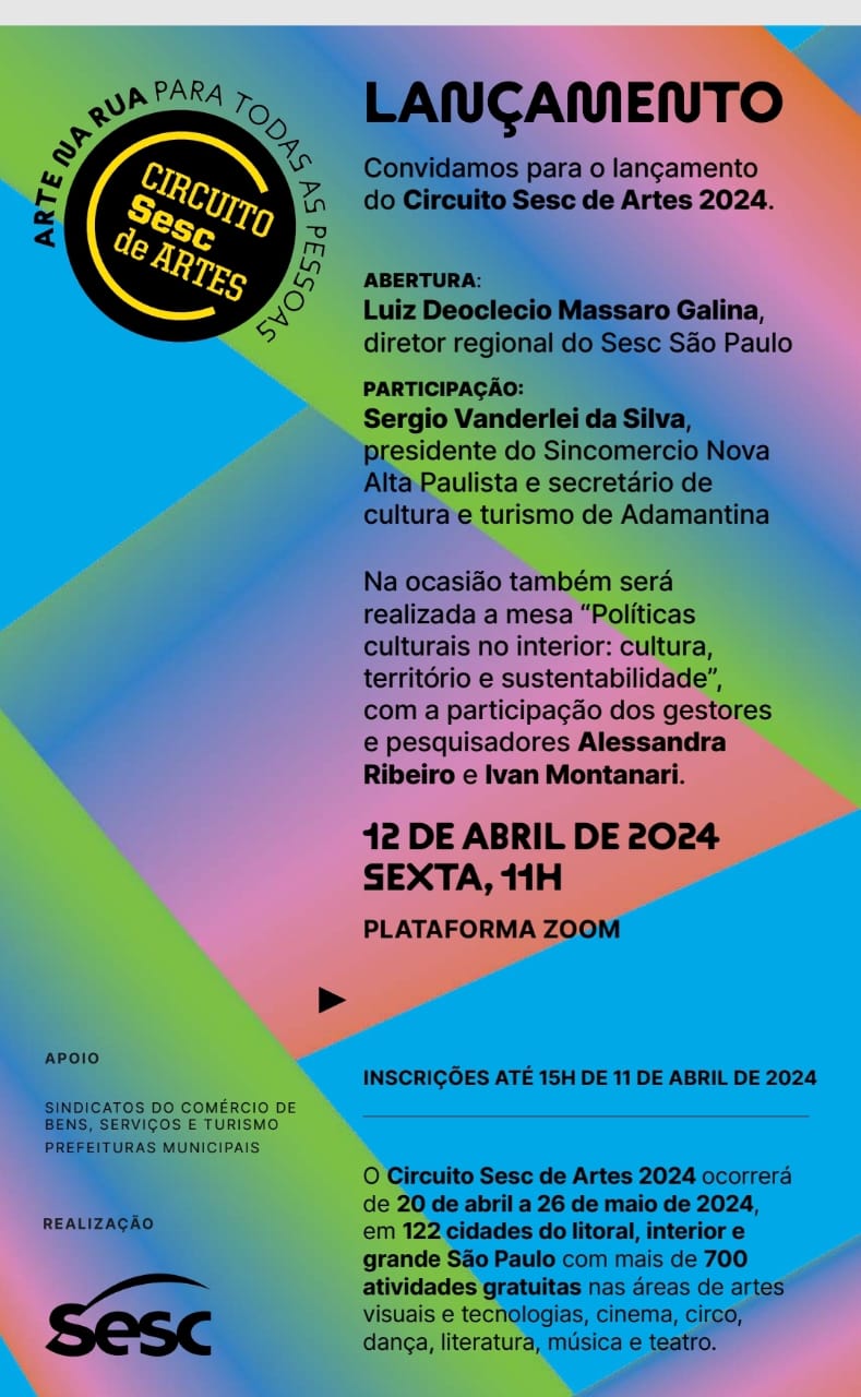 Adamantina participa do lançamento do Circuito Sesc de Artes