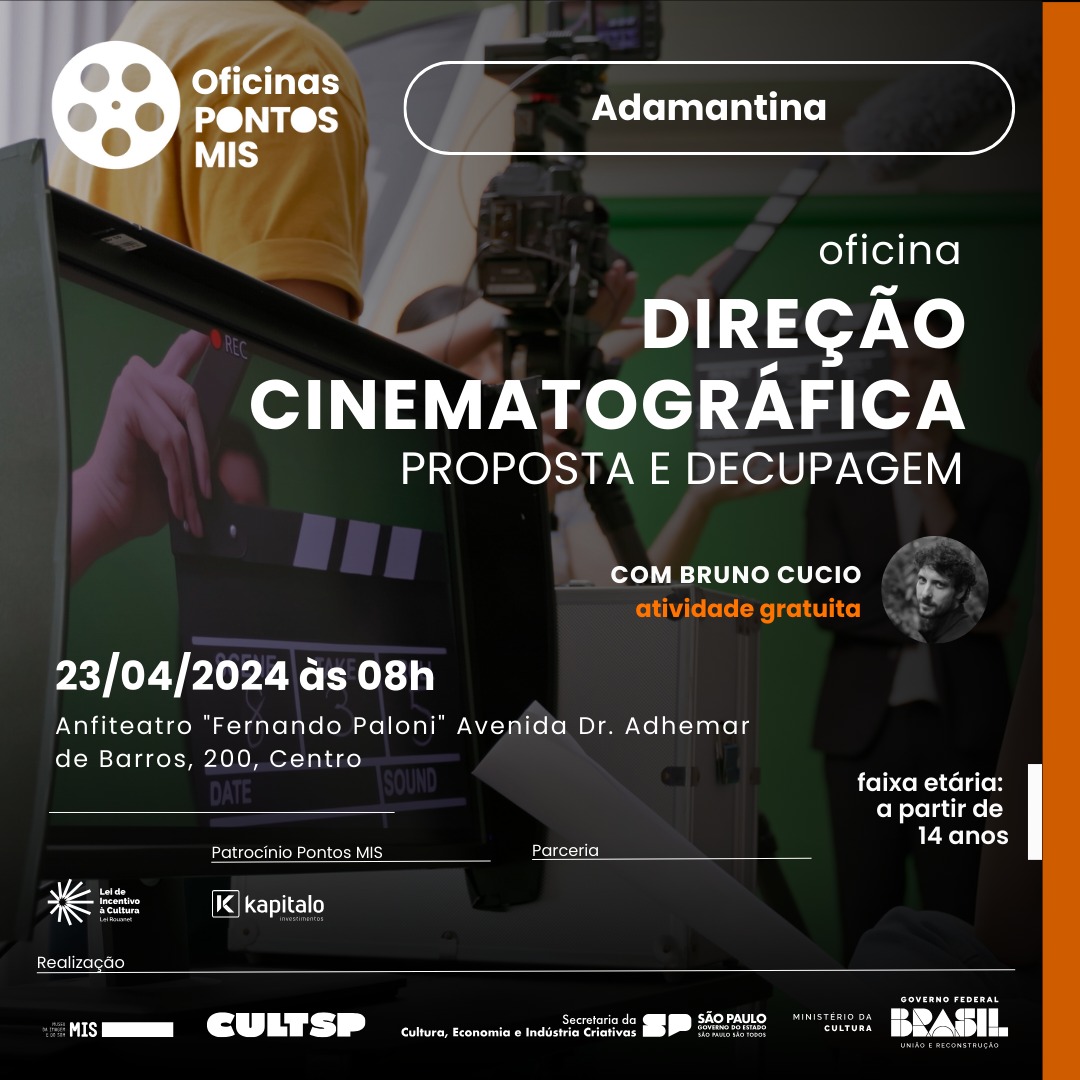 Secretaria de Cultura e Turismo realiza oficina “Direção Cinematográfica – Proposta e Decupagem”