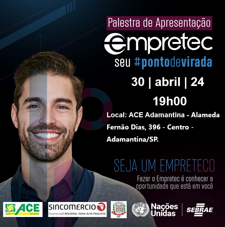 Palestra de apresentação do Empretec acontece nesta terça-feira (30)
