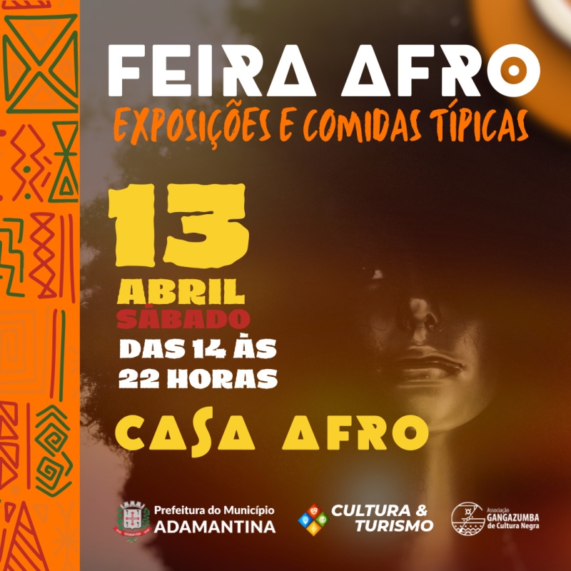 Agenda cultural de abril terá mais uma vez a realização de uma feira afro-indígena