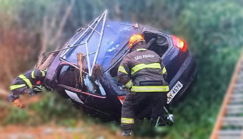 Morador de Tupã capota veículo na vicinal que liga Sagres a SP- 425