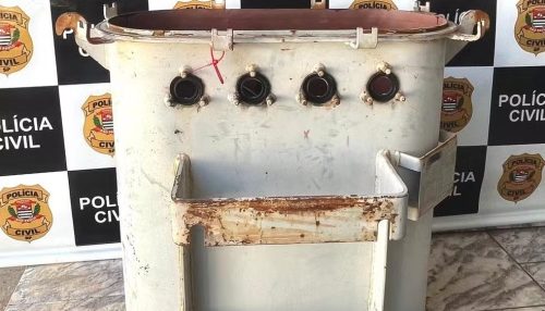 Em Adamantina, Polícia Civil recupera transformador de energia elétrica furtado da Sabesp
