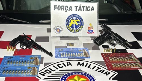 Em Lucélia Polícia Militar prende homem em flagrante por posse ilegal de arma de fogo