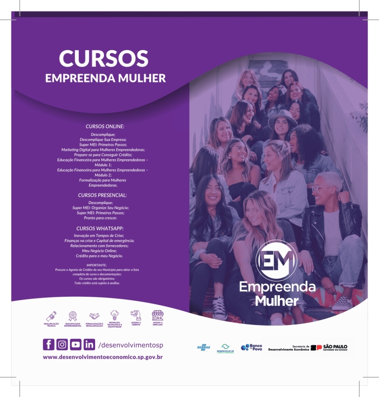 Programa Empreenda Mulher do Governo do Estado disponibiliza créditos para empreendedoras formalizadas