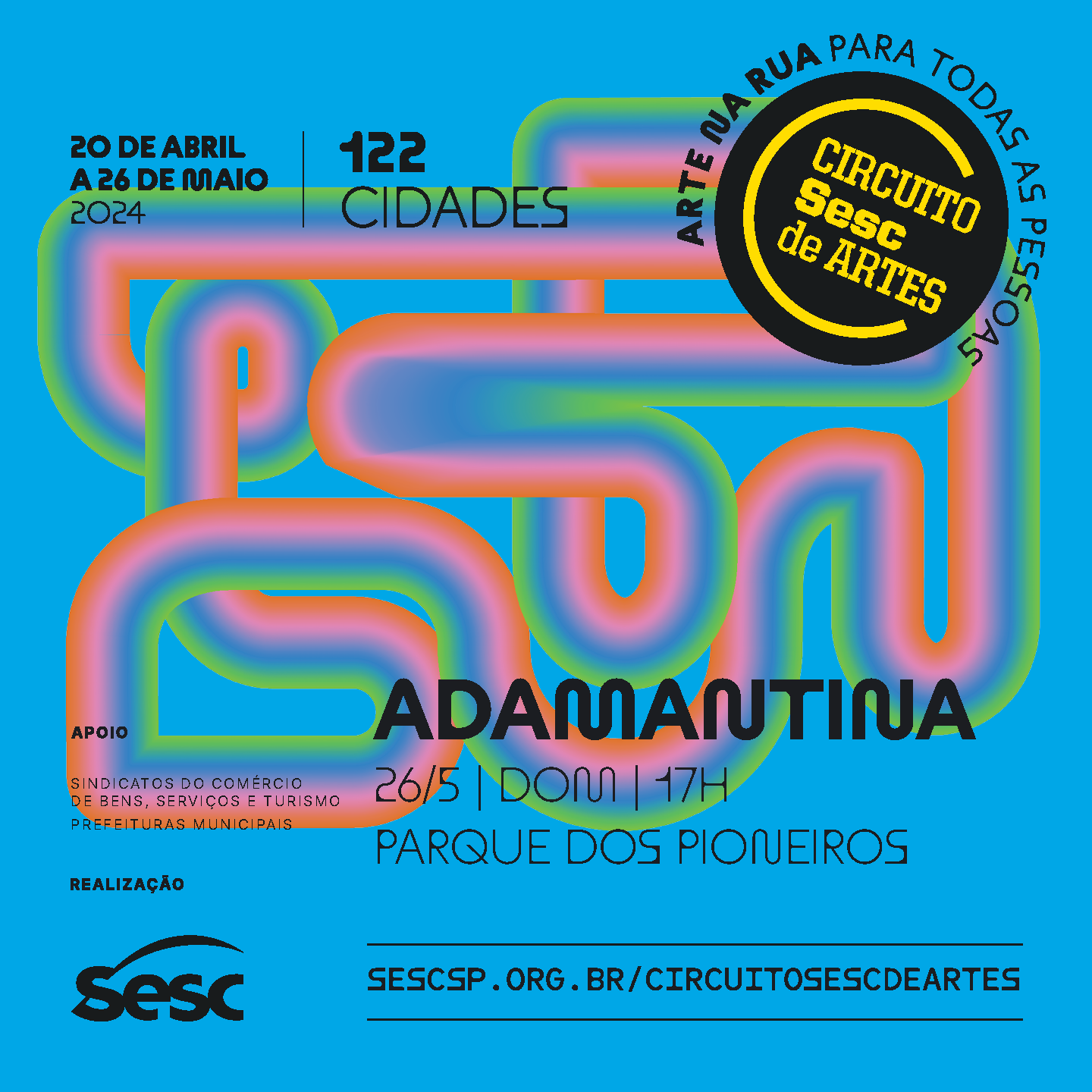 Adamantina recebe Circuito Sesc de Artes no final deste mês