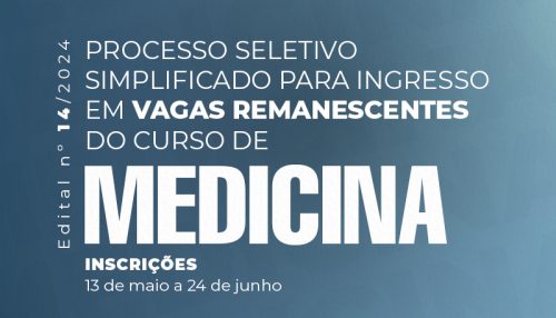 Centro Universitário abre inscrições para processo  seletivo de vagas remanescentes em Medicina