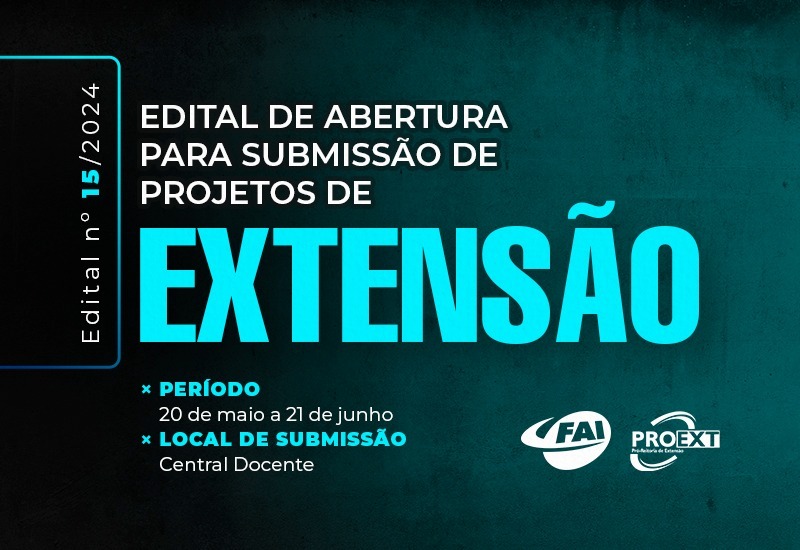 PROEXT abre período de submissão  de Projetos de Extensão com fomento