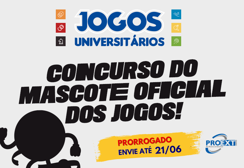 Propostas para escolha de mascote oficial dos Jogos Universitários podem ser enviadas até o dia 21; participação é aberta a toda comunidade
