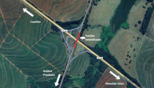 Viaduto na SP-294 em Inúbia Paulista será interditado para elevação da estrutura