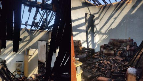 Mulher é presa após ameaçar pai de morte com faca e atear fogo na casa dele