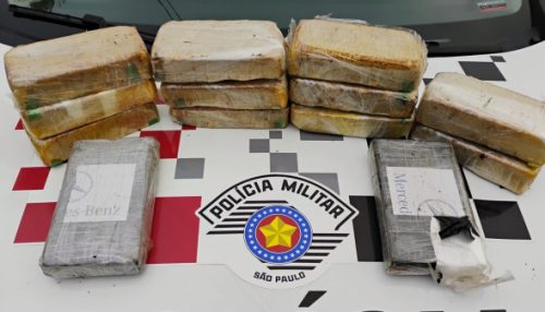 PM encontra bolsa com quase 14 quilos de crack e cocaína próxima à SP-294 em Flórida Paulista